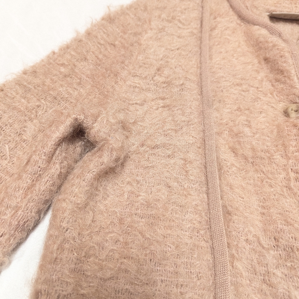 Pitlochry Mohair Wool Scottish Vintage Cardigan Coat  Textured With Pockets - Picture 6 of 12